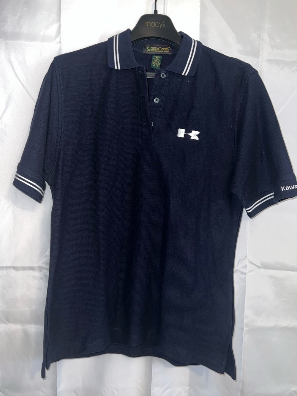 Navy Men's CrOsS Creek Shirt with White Trim